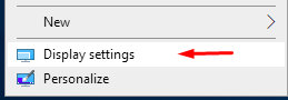 right click desktop and select display settings