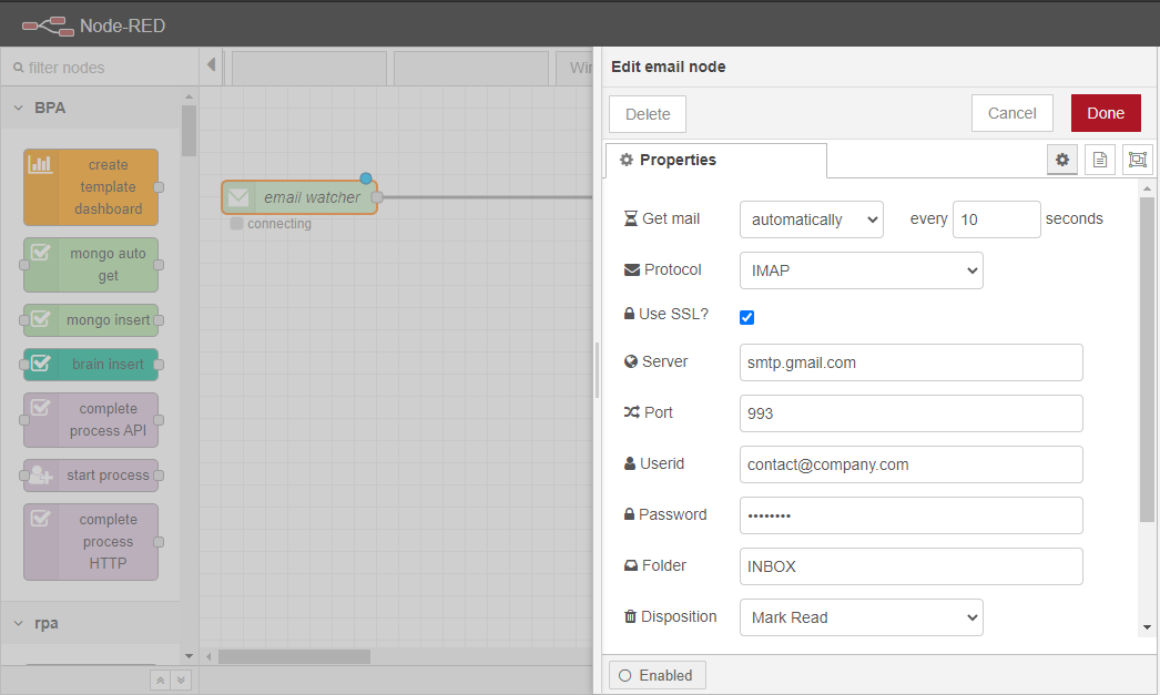 Email Watcher Node